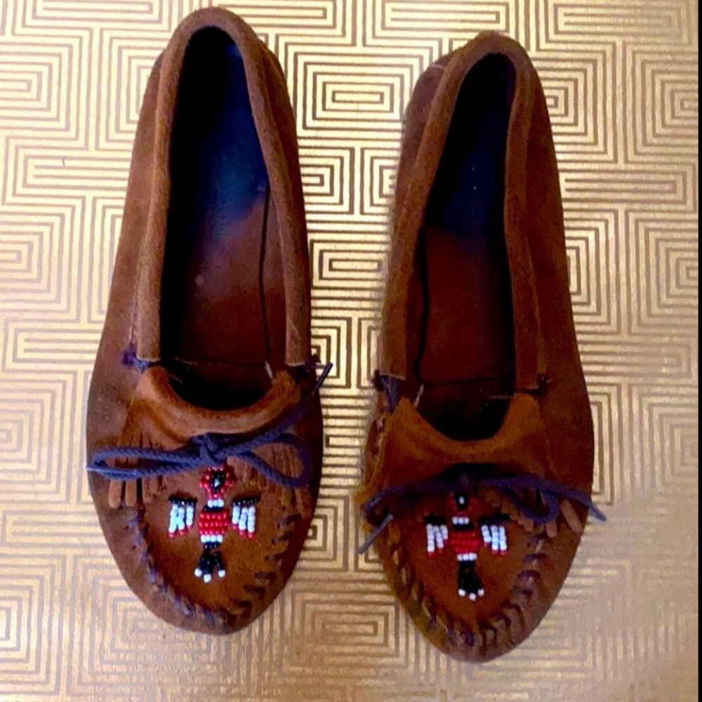 Minnetonka suede Thunderbird moccasins 8 - Picture 5 of 5